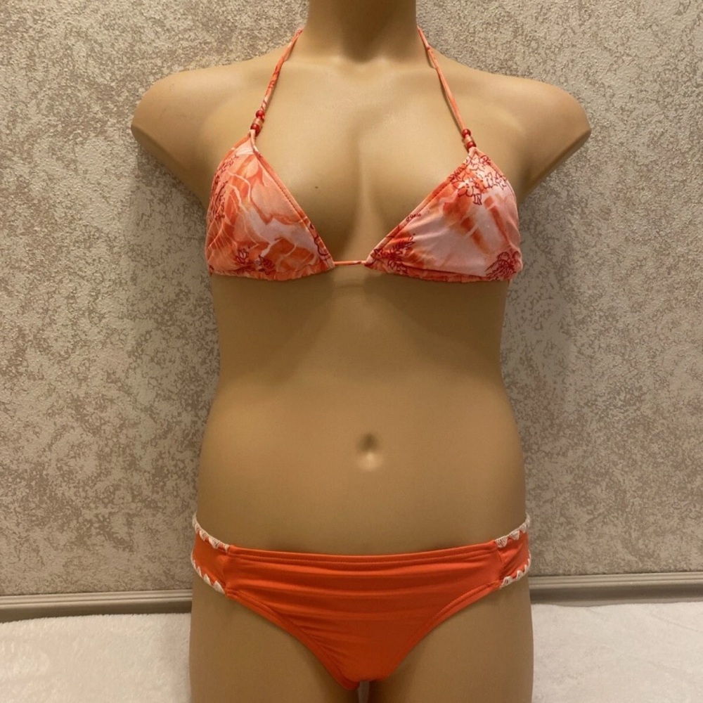 Lucky Brand and Guess Vibrant Floral Orange Bikini